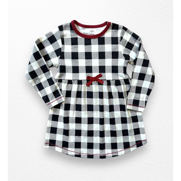 NEW Organic Buffalo Checked Dress, Size 5T - Picture 1 of 7